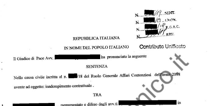 Mancato diritto di ripensamento